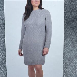 Dalia Women's L Sweater Dress Gray Wool Blend e0905